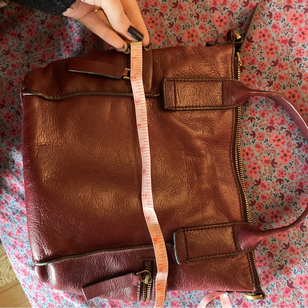 Fossil Emerson Burgundy Medium Satchel - Picture 7 of 10